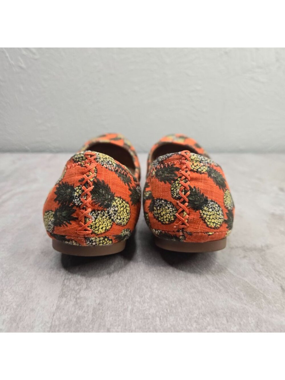 Lucky Brand Ballet Flats Size 7 Pineapple Canvas Print Casual Slip On Shoes - Picture 5 of 11